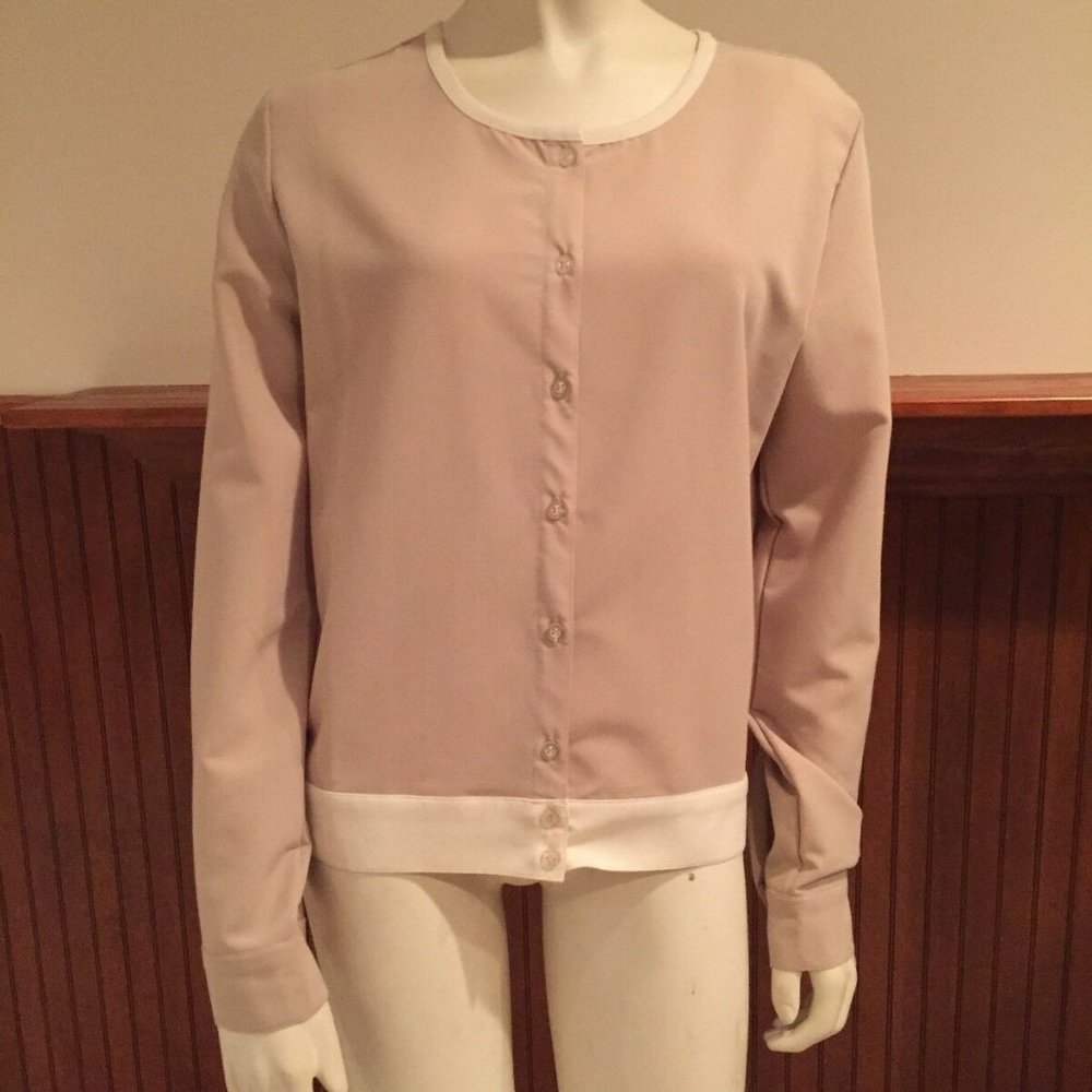 Wesc Light Beige Button Down Shirt - Size: Small